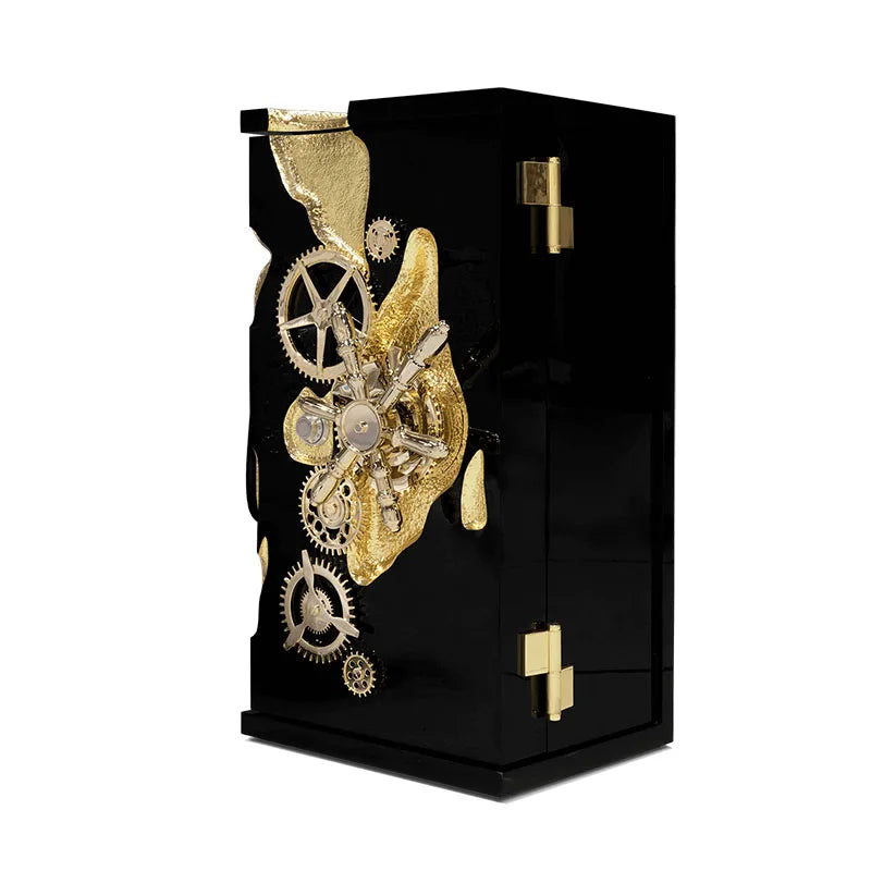 Light Luxury High-End Stainless Steel Jewelry Safe for High-Value Villa or Luxury House for Home Furniture in Living Room
