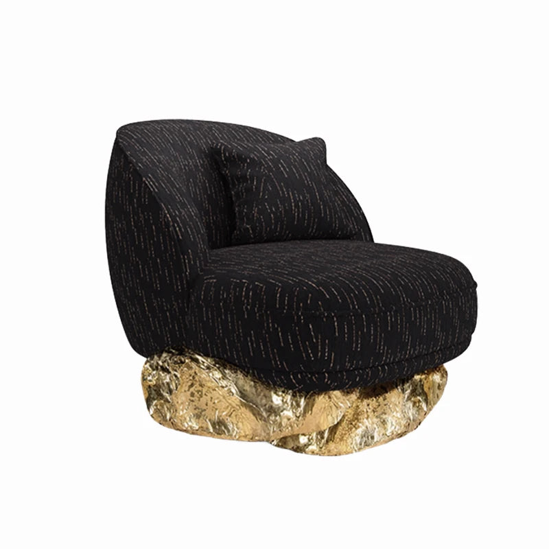 High-End Luxury Brass Art Straight Sofa