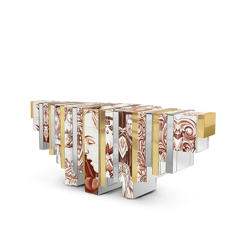 Modern Luxury Console Table Unique Painted Wooden Design