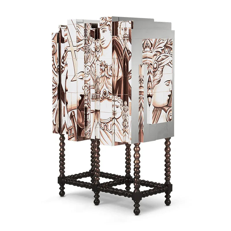 Luxury High-End Solid Wood Wine Cabinet