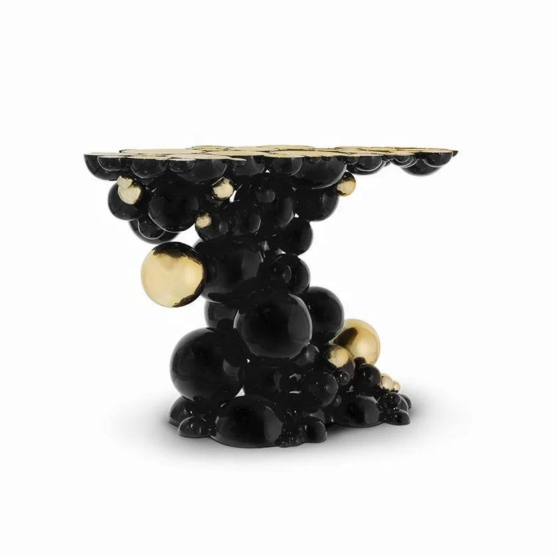 Modern Luxury Stainless Steel Console Tables Gold Metal Frame Mirrored for Hallway Living Room Hotel Mansion/Villa Furniture