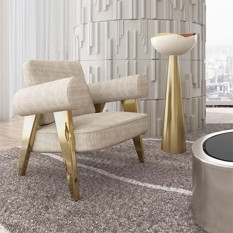 Beige Single Sofa Single Chair