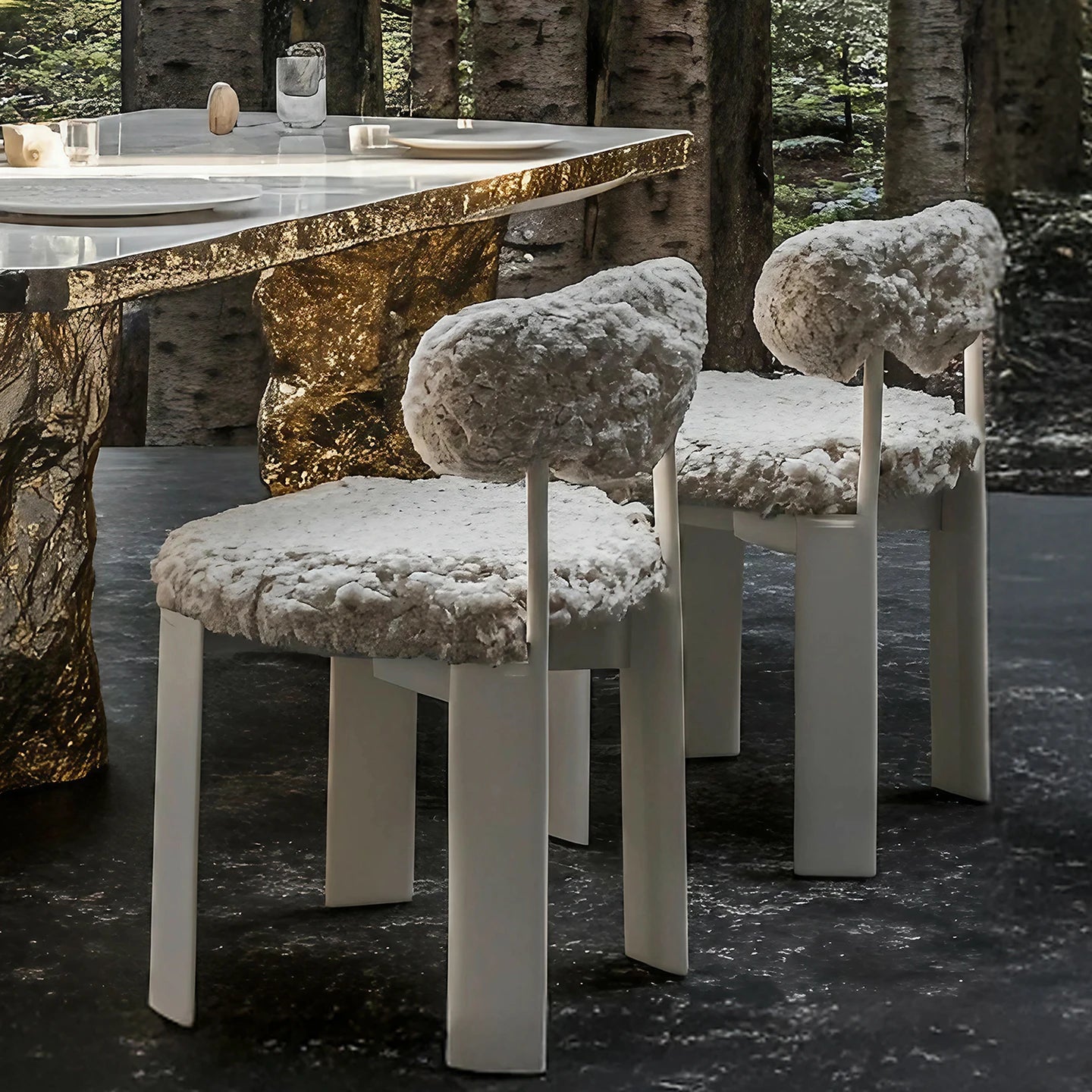 Advanced Natural Marble Rectangle Dining Table