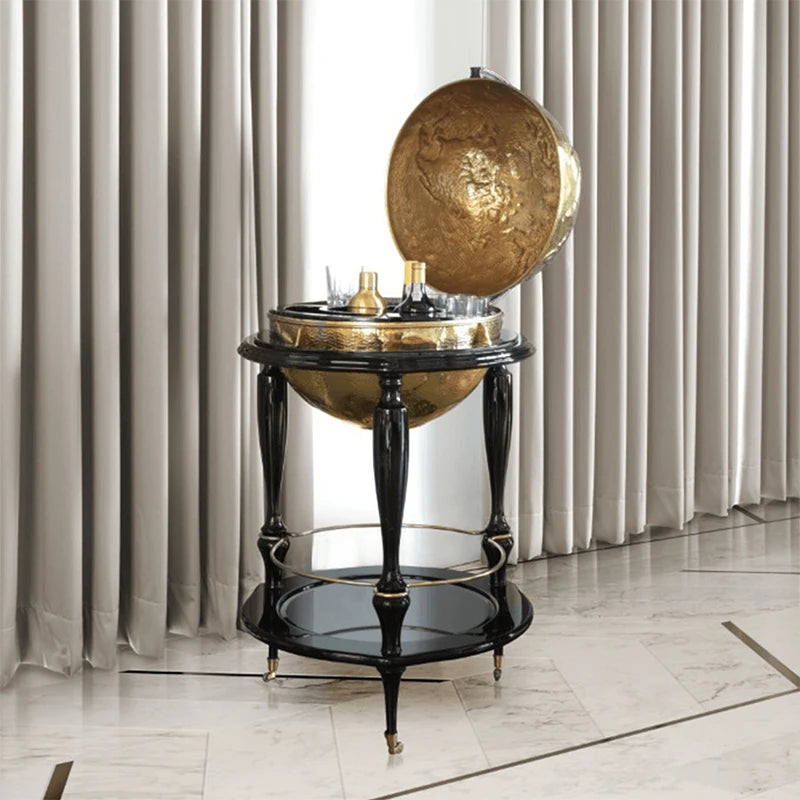 Globe round Trolley Wine Rack