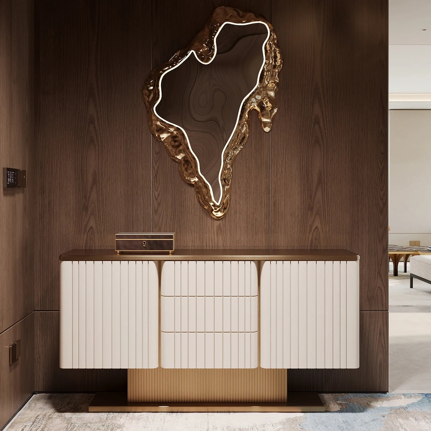 Brass Decorative Mirror Creative Special-Shape