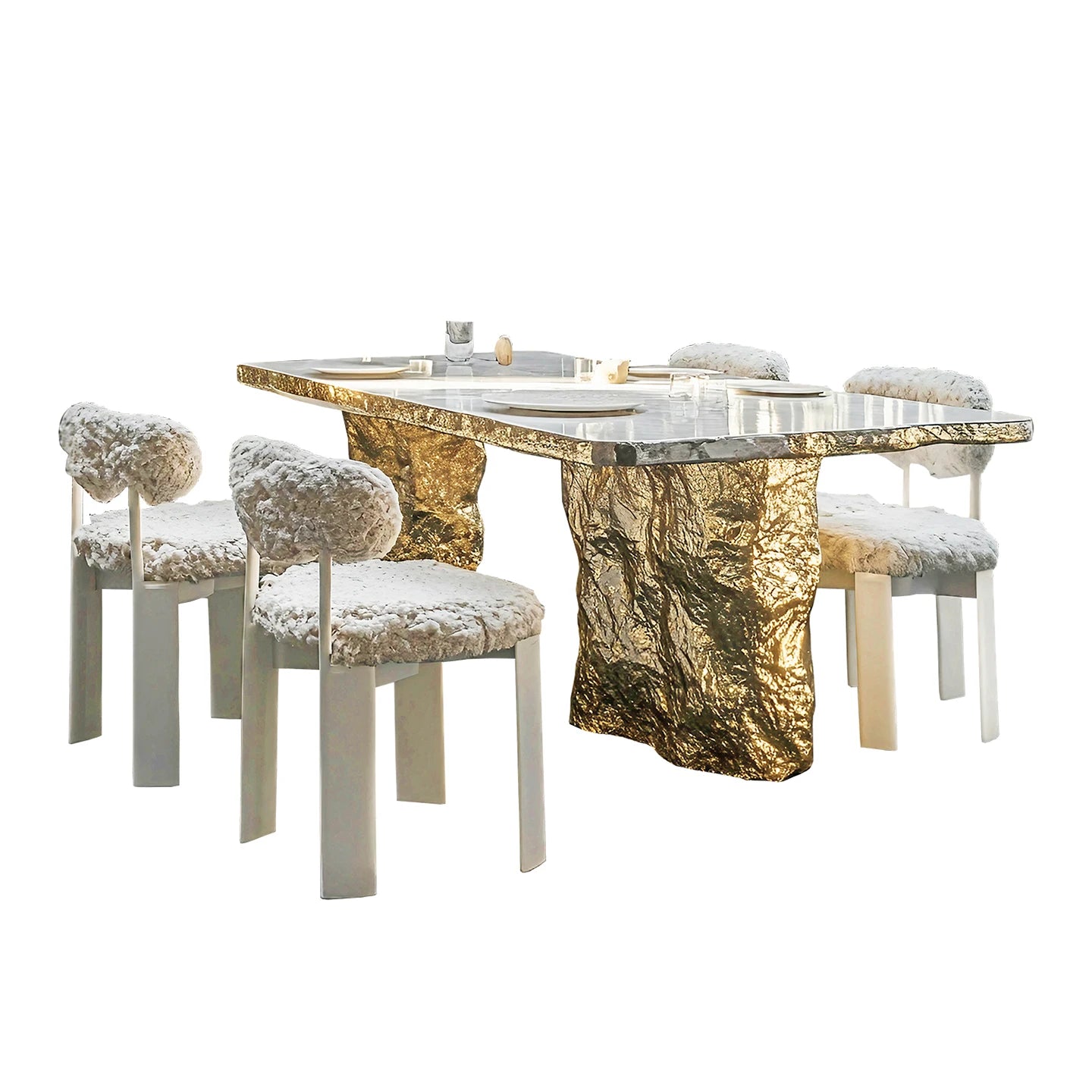 Advanced Natural Marble Rectangle Dining Table