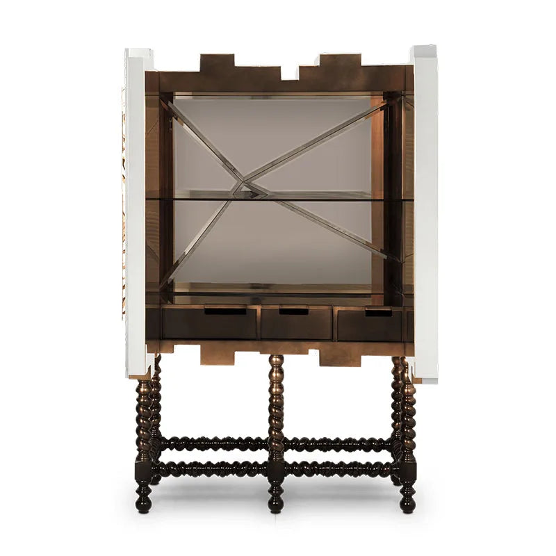 Luxury High-End Solid Wood Wine Cabinet