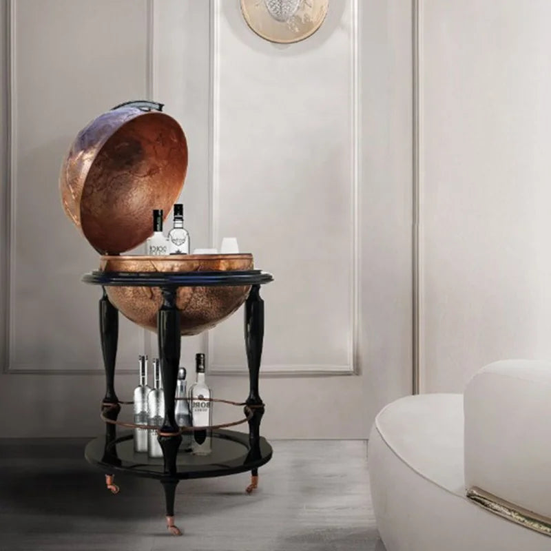 Globe round Trolley Wine Rack