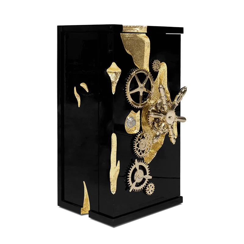 Light Luxury High-End Stainless Steel Jewelry Safe for High-Value Villa or Luxury House for Home Furniture in Living Room