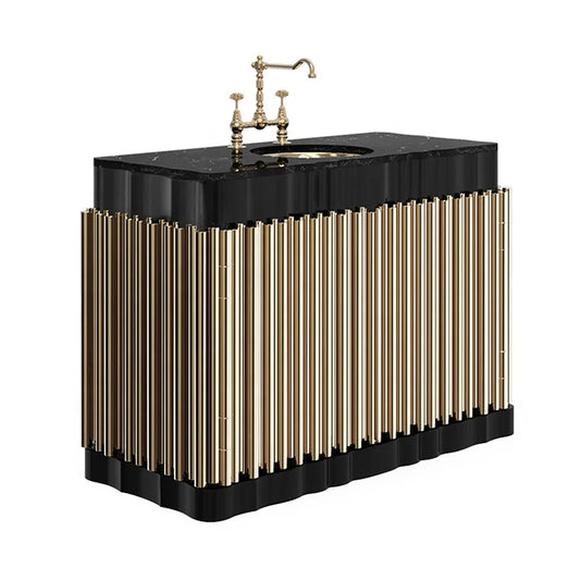 Luxury Home Bathroom Single Sink with cabinet