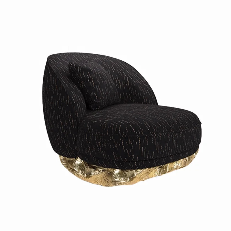 High-End Luxury Brass Art Straight Sofa