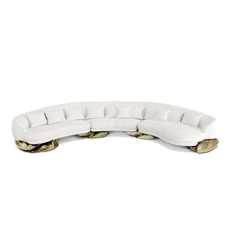 Living Room Luxury Curved Sectional Sofa