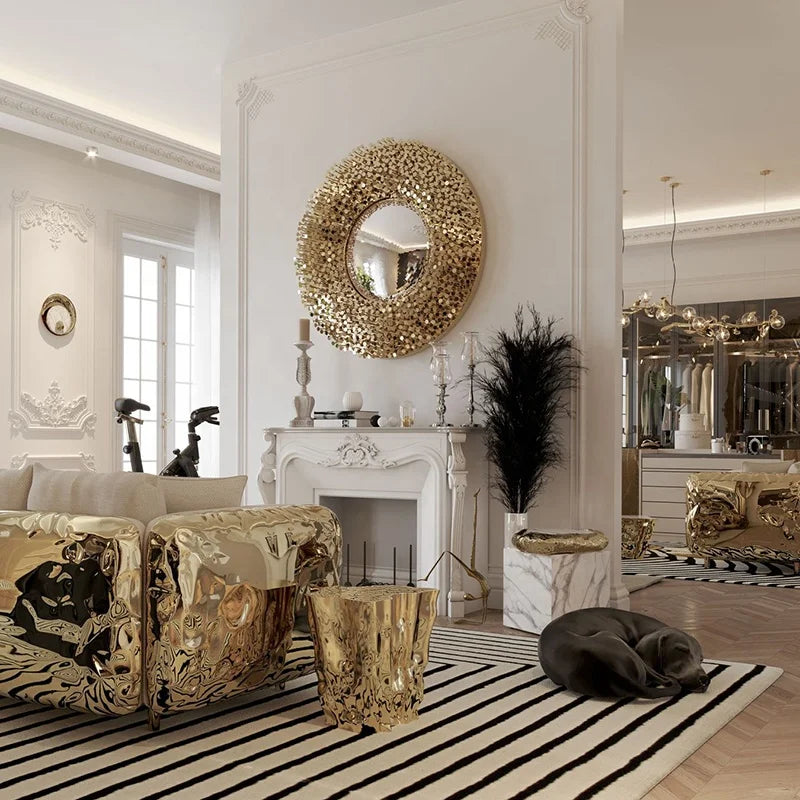 Dining Side Cabinet Decorative Mirror