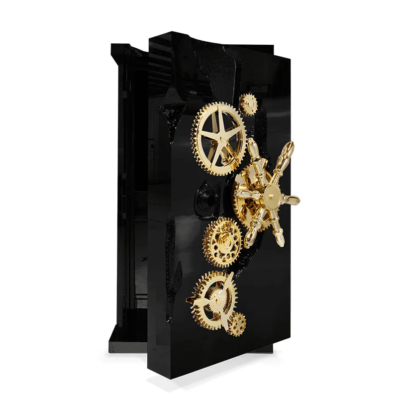 Light Luxury High-End Stainless Steel Jewelry Safe for High-Value Villa or Luxury House for Home Furniture in Living Room