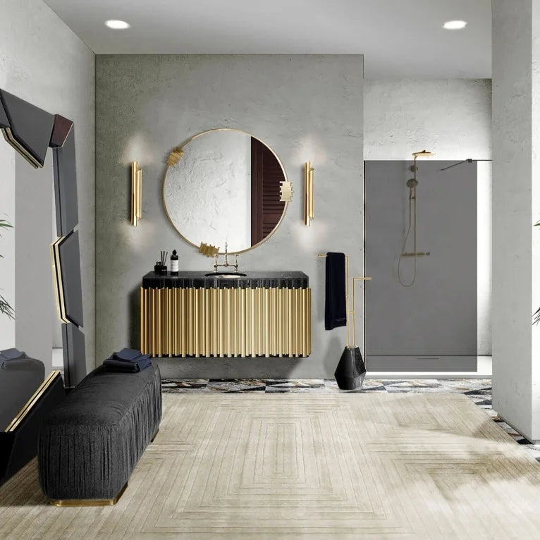 Luxury Home Bathroom Single Sink with cabinet