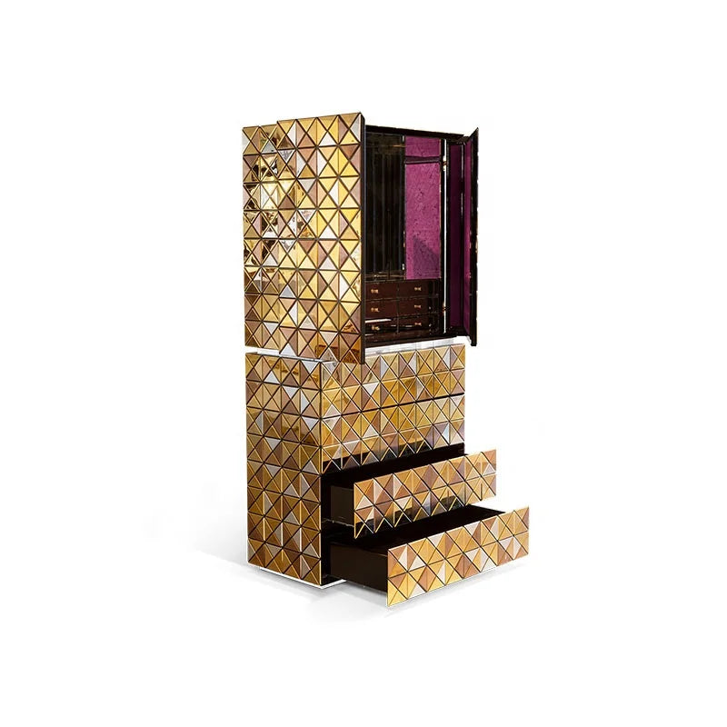 Luxurious Light Wood Wine Cabinet