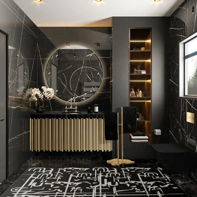 Luxury Home Bathroom Single Sink with cabinet