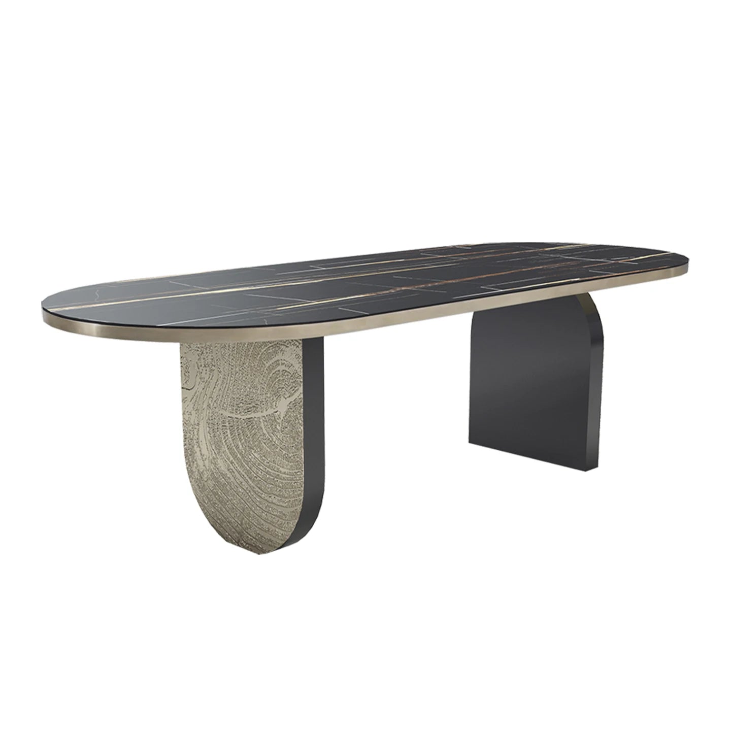 Designer Handmade Creative Natural Marble Oval Dining Table